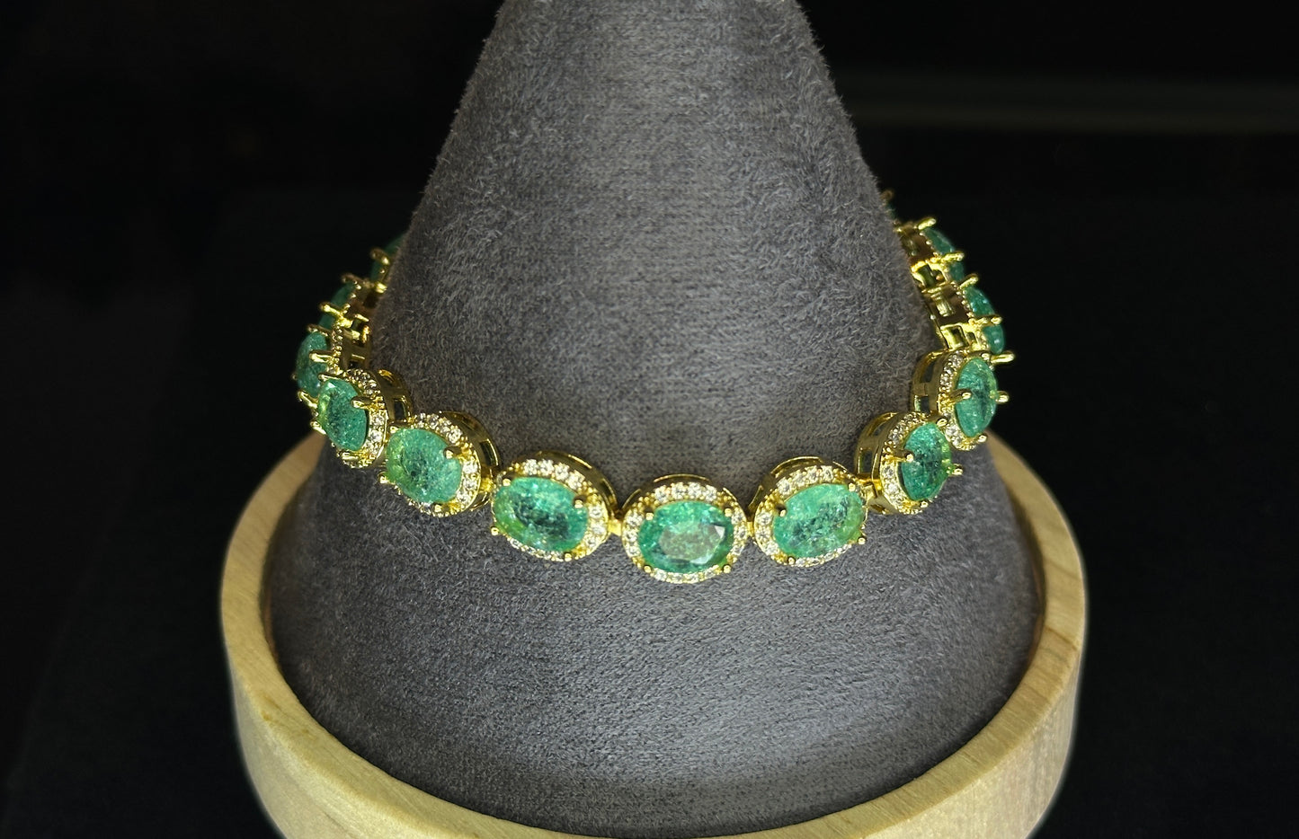 Ancient Glaze Halo Bracelet | Unique Crackled Gemstone Jewelry