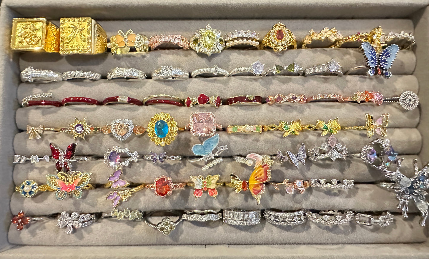 Mystery Adjustable Dressing Rings - Assorted Shapes, Colors & Designs