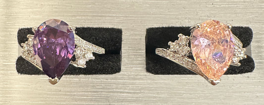 Jennifer's Grace Adjustable Ring | Inverted Teardrop with Twisted Band