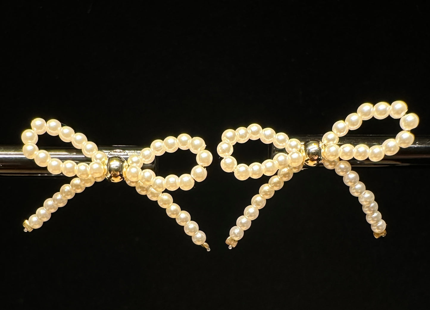 Pearl Knot Stud Earrings | Delicate Bow Design