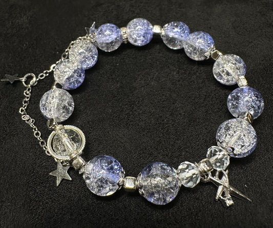 Celestial Night Wish Bracelet | Star Charm & Glass Beads