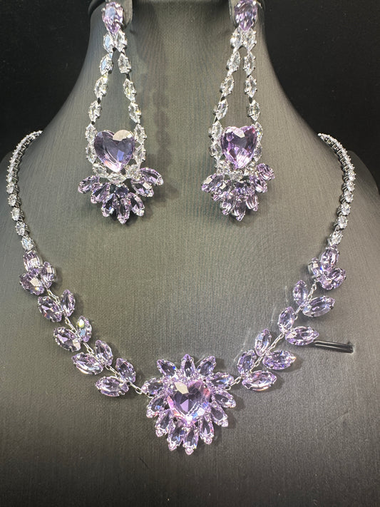 Velvet Embrace | Romantic Earring & Necklace Set