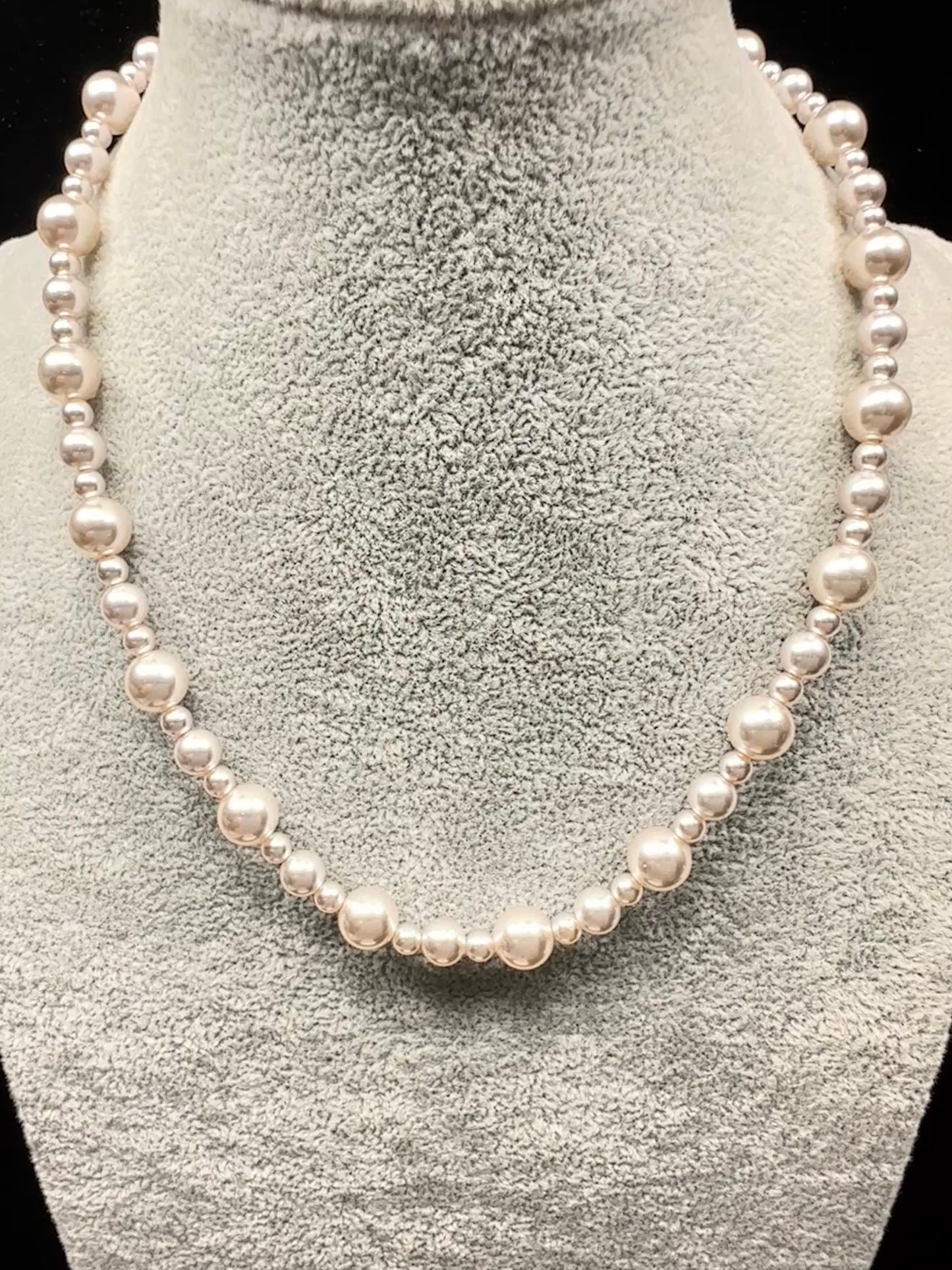 Luminous Blush Pearl Strand with Removable Pendant