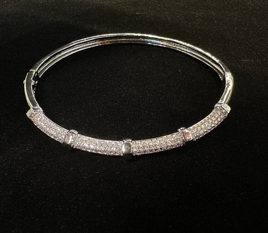 Hex Code Bangle | Industrial Jewelry with Hex Nut Motif