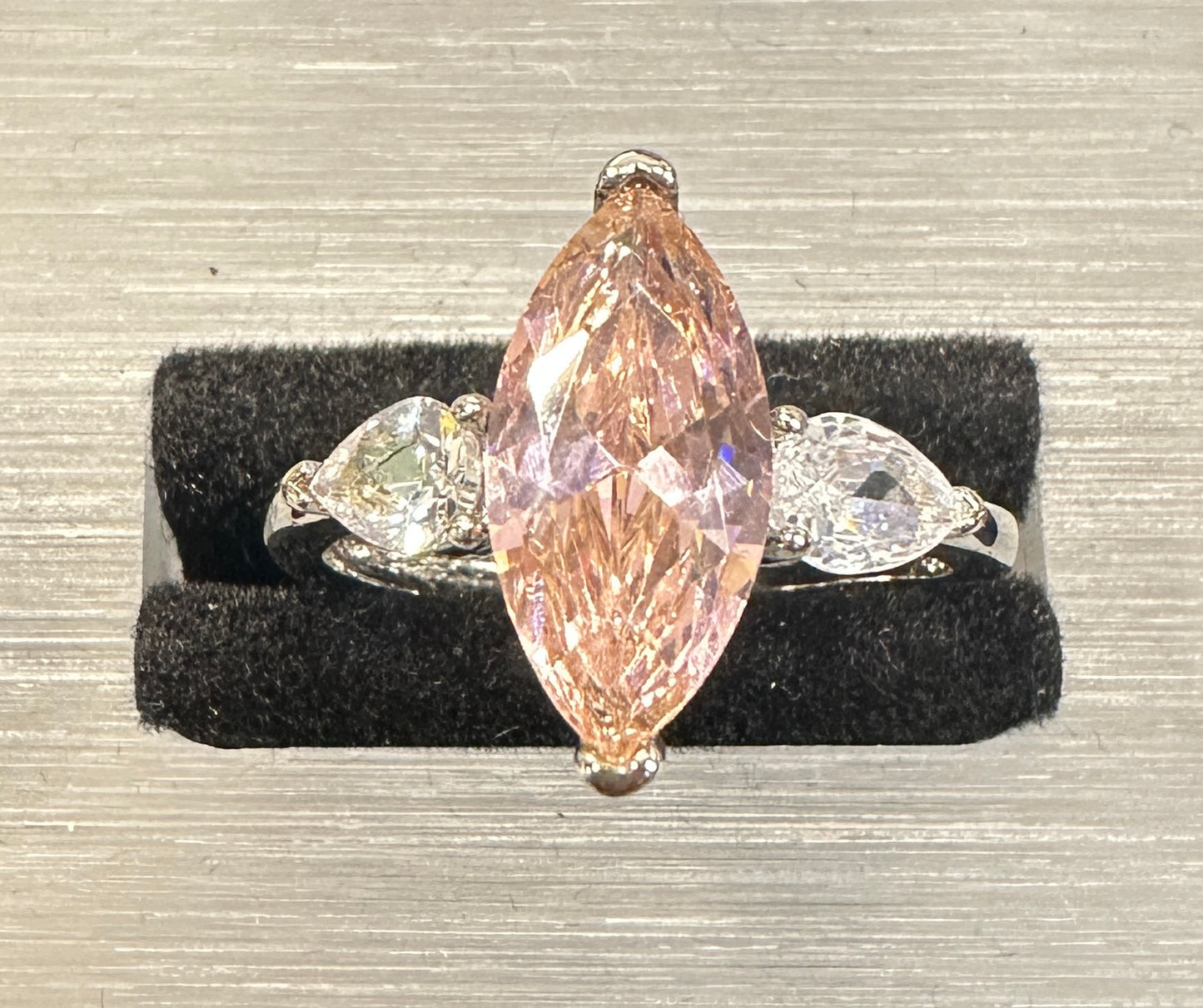 Aya Adjustable Elongate Ring | Marquise & Teardrop Design