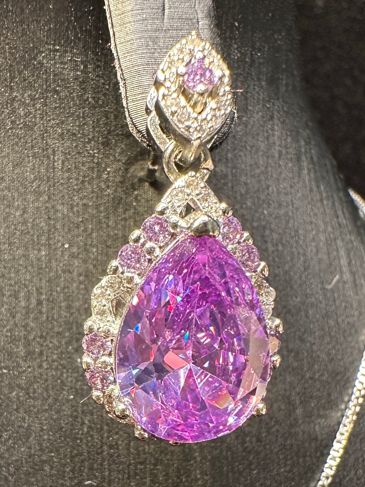 Violet Whisper Jewelry Set | Necklace, Ring, Earrings