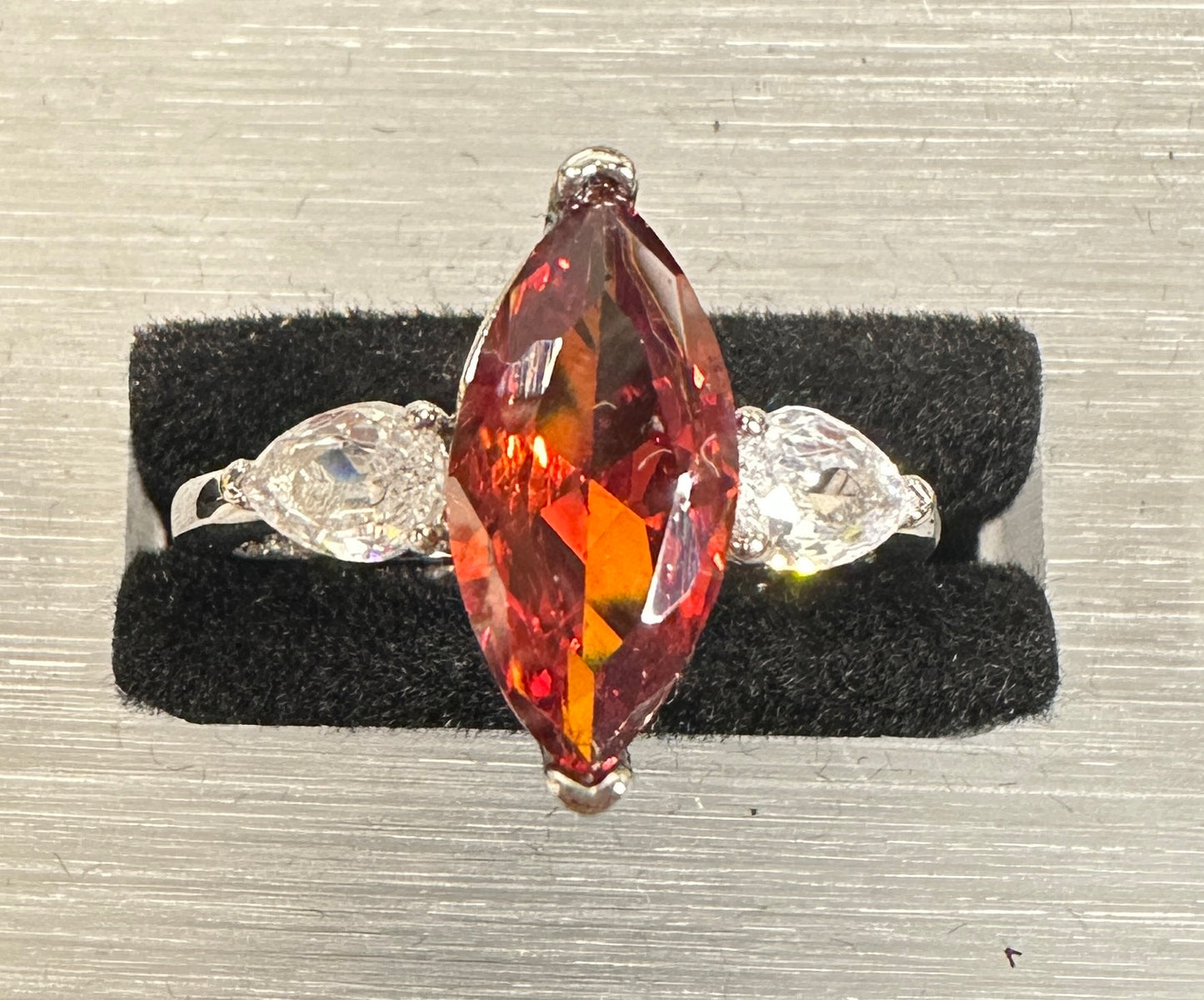 Aya Adjustable Elongate Ring | Marquise & Teardrop Design