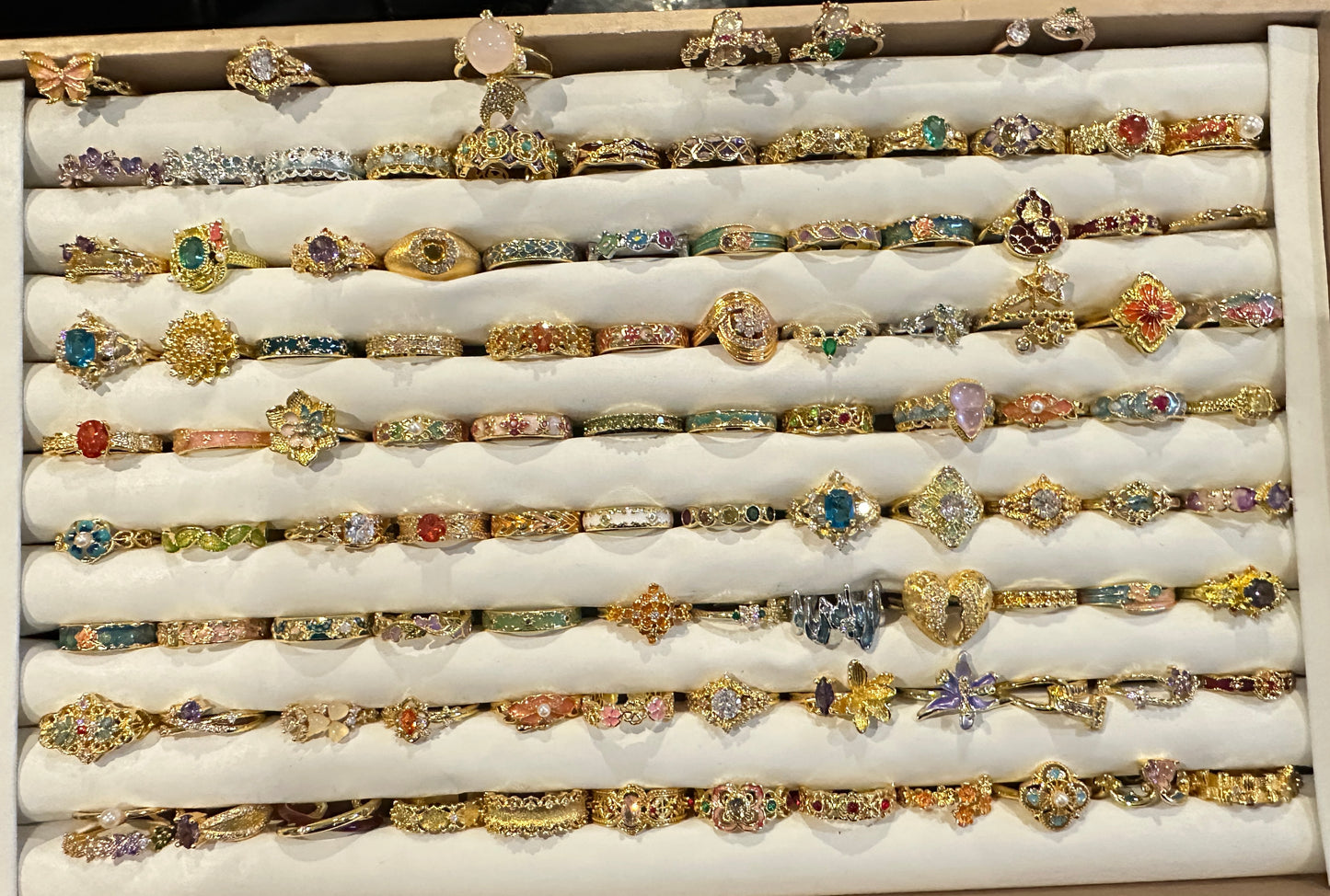 Mystery Adjustable Dressing Rings - Assorted Shapes, Colors & Designs