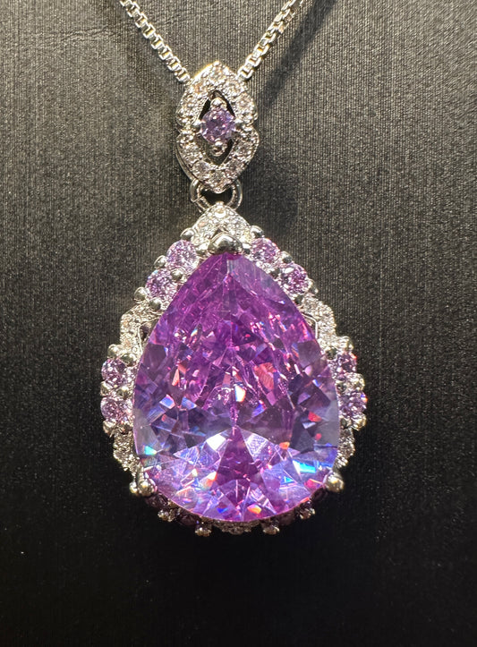 Violet Whisper Jewelry Set | Necklace, Ring, Earrings