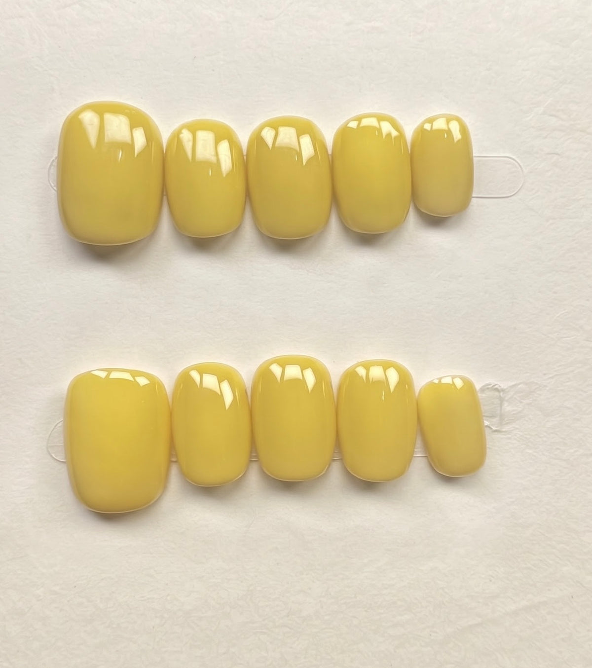 Mustard Yellow Short Square Handmade Press-On Nails