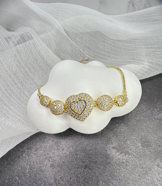 The Eternal Heart Adjustable Bracelet: One Size Fits All