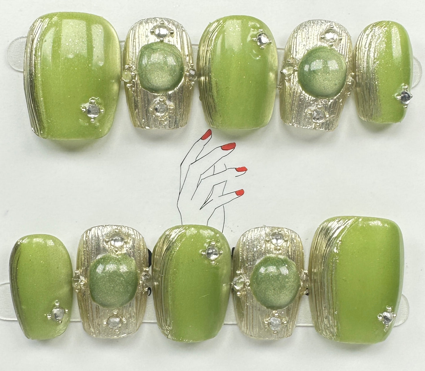 Handcrafted press on nails 351266