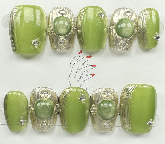 Handcrafted press on nails 351266