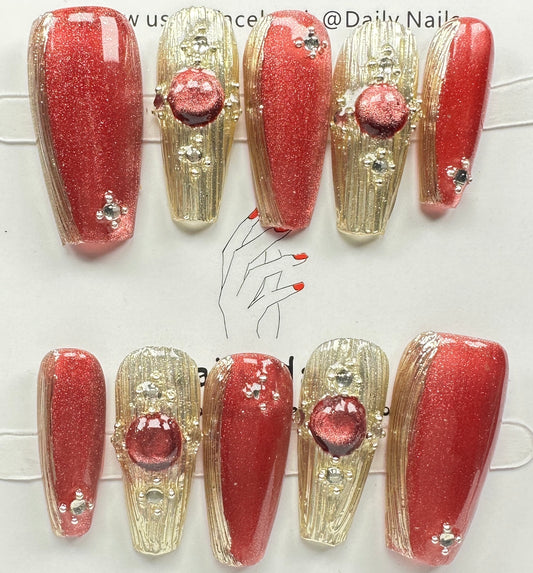 Baroque Press On Nails - Luxury Handcrafted False Nails