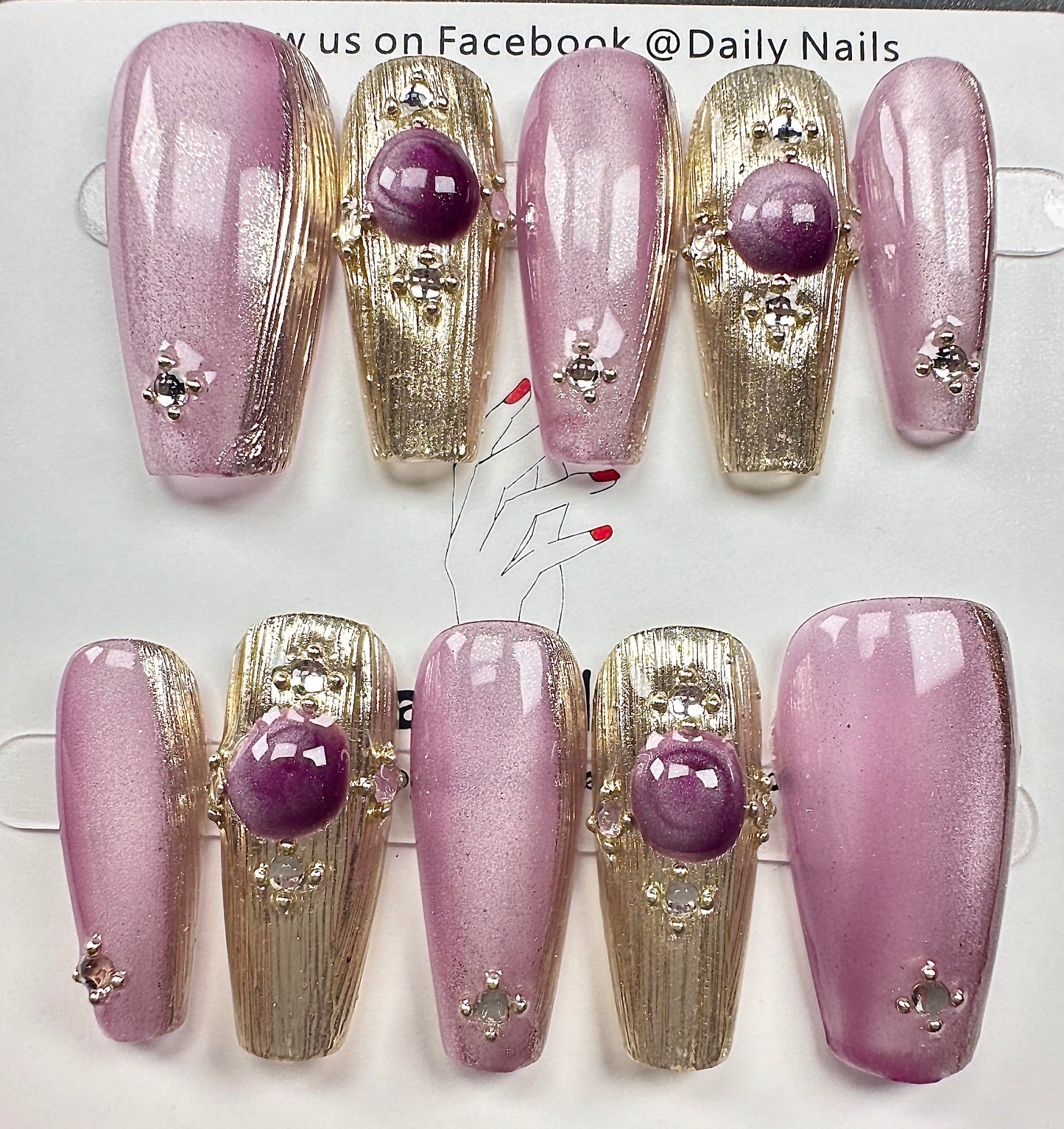 Handcrafted press on nails 351269