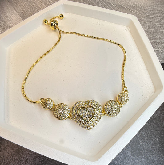 The Eternal Heart Adjustable Bracelet: One Size Fits All