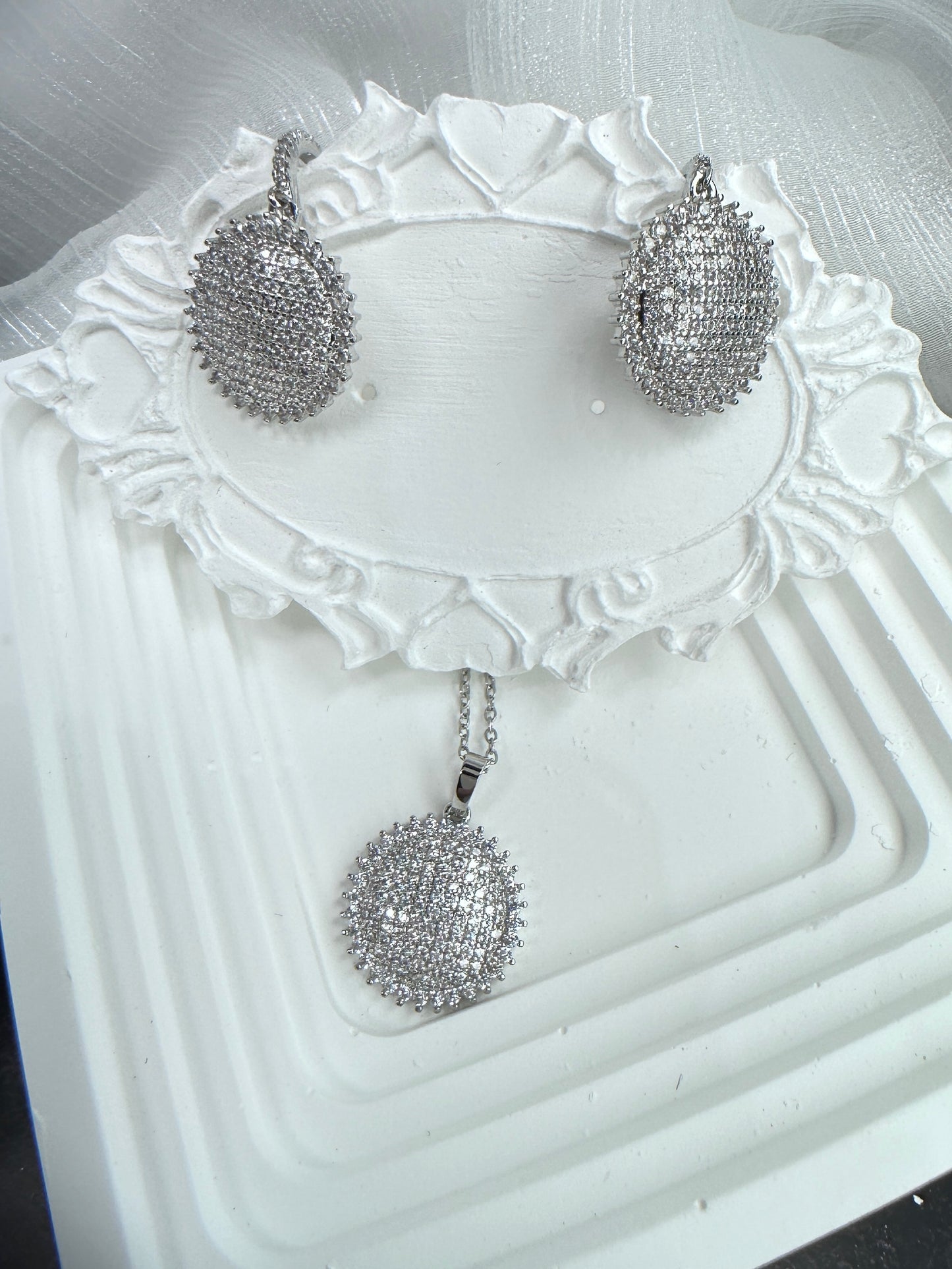 Eternal Solar Radiance Jewelry Set (Gift Box Included)| Necklace & Earrings Gift Box | DN-DS | Luxury Gift-Ready Jewelry Set