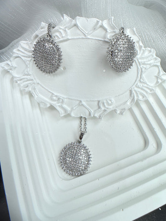Eternal Solar Radiance Jewelry Set (Gift Box Included)| Necklace & Earrings Gift Box | DN-DS | Luxury Gift-Ready Jewelry Set
