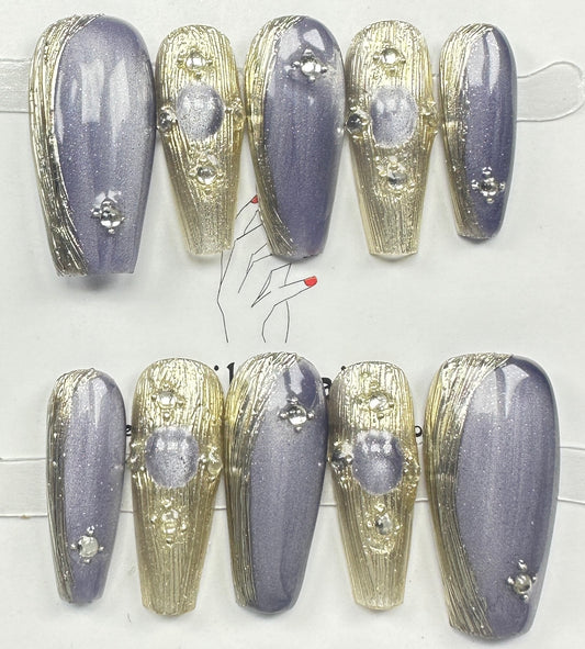 Handcrafted press on nails 351265