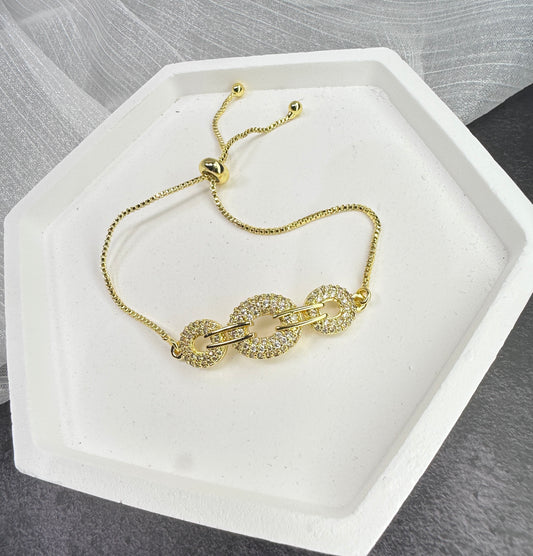 Interlocking Radiance Adjustable Bracelet | One Size Fits All