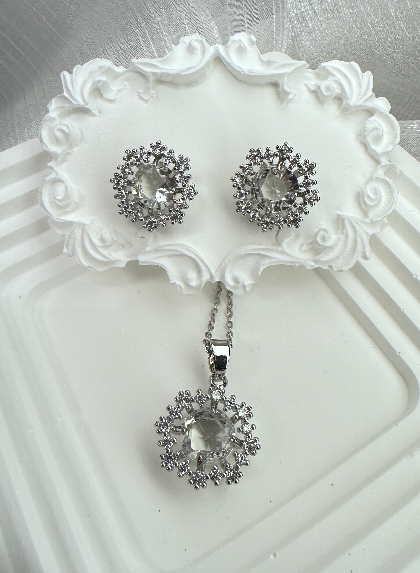 Radiant Polar Star Jewelry Set (Gift Box Included)| Necklace & Earrings Gift Box | DN-DS | Luxury Gift-Ready Jewelry Set