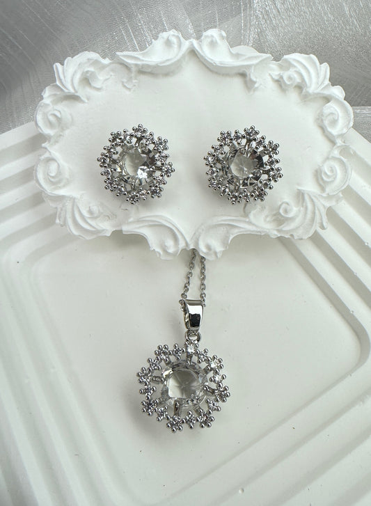 Radiant Polar Star Jewelry Set (Gift Box Included)| Necklace & Earrings Gift Box | DN-DS | Luxury Gift-Ready Jewelry Set