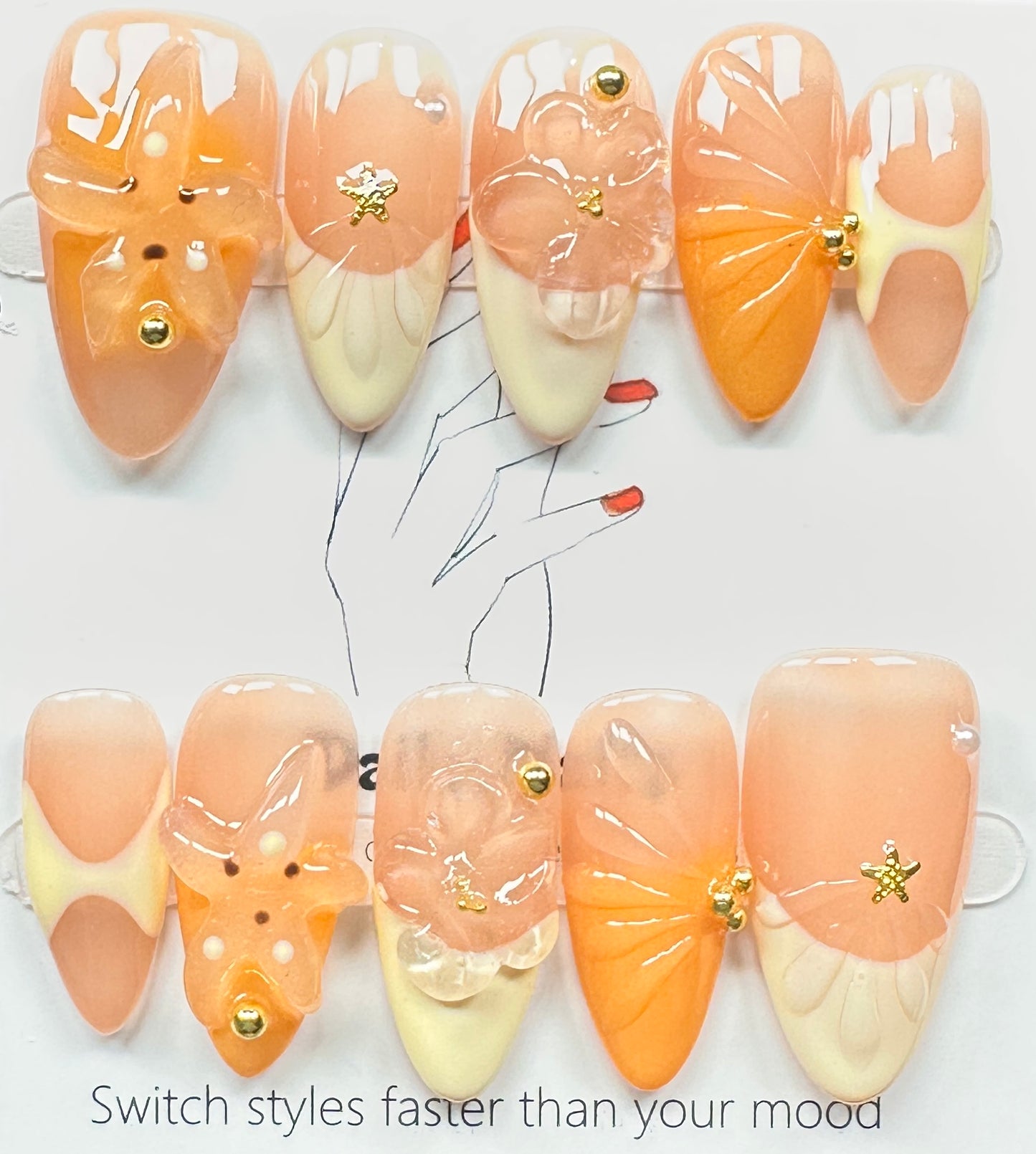 Handcrafted press on nails