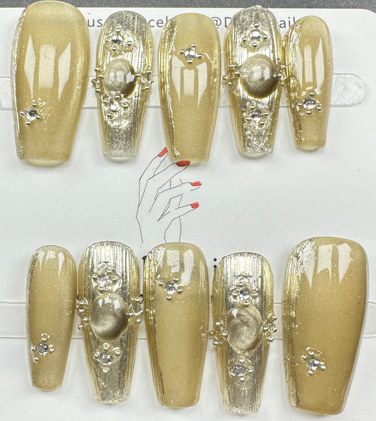 Baroque Press On Nails - Luxury Handcrafted False Nails