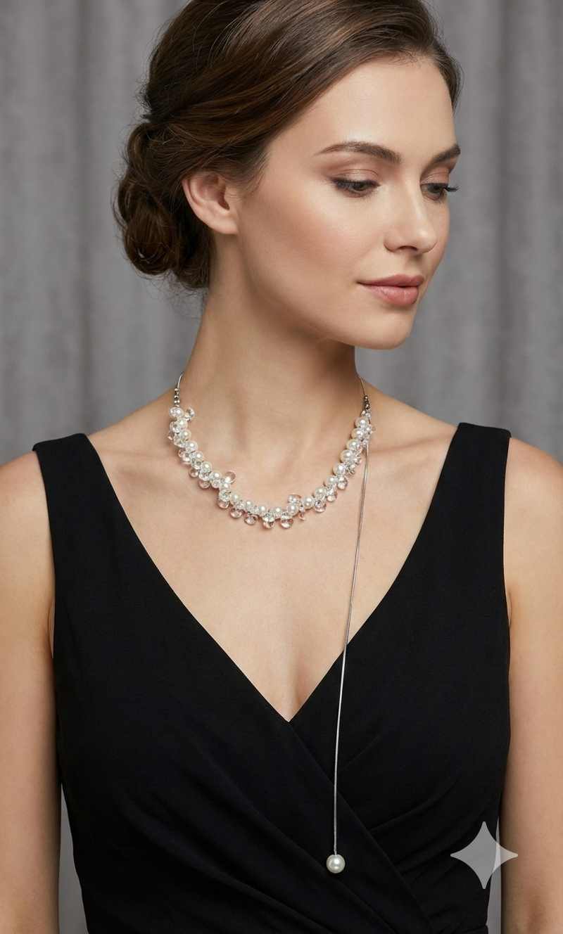 The Adjustable Milk & Stone Pearl Strand