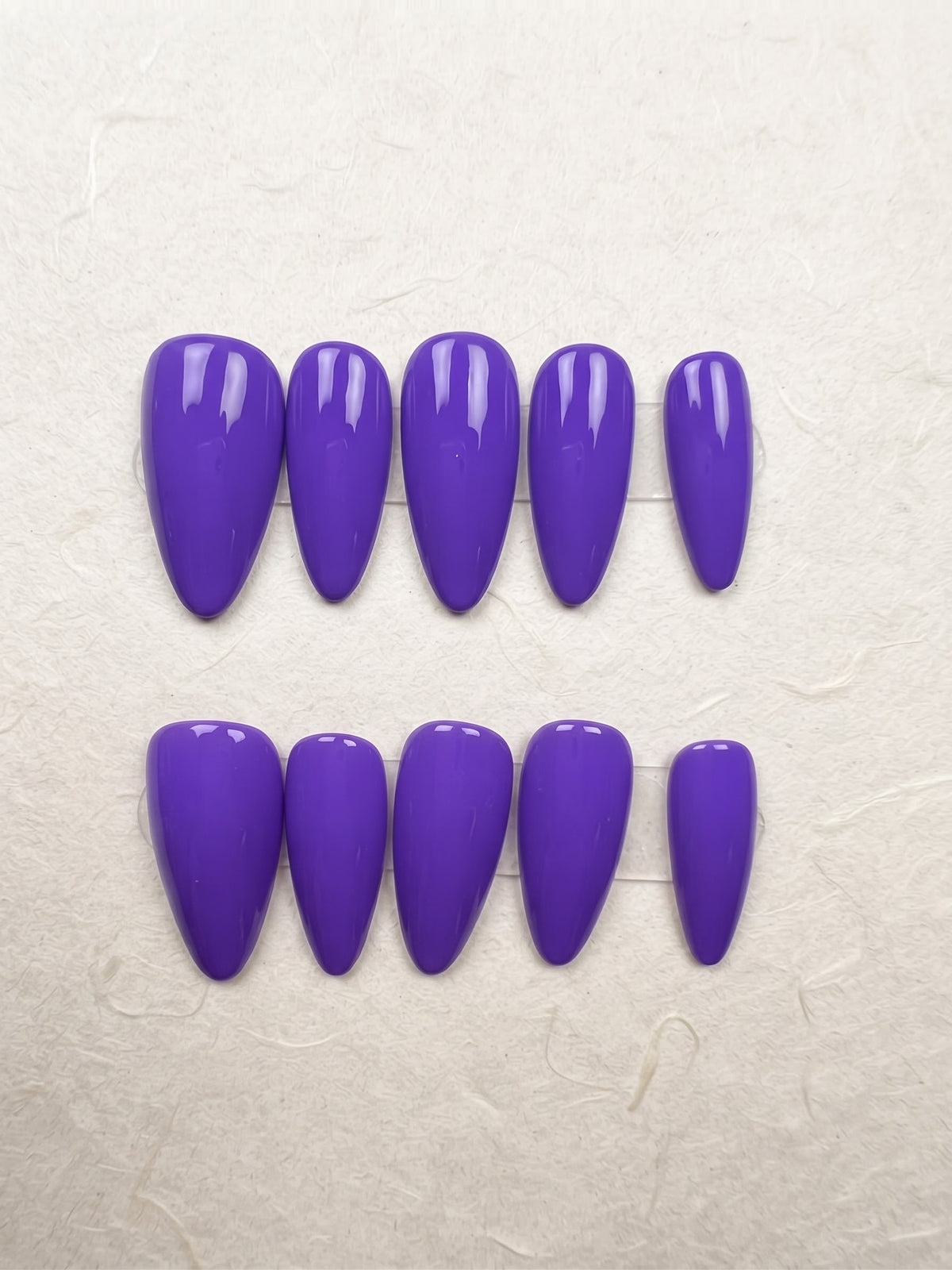 Grape Purple Medium Almond Handmade Press-On Nails