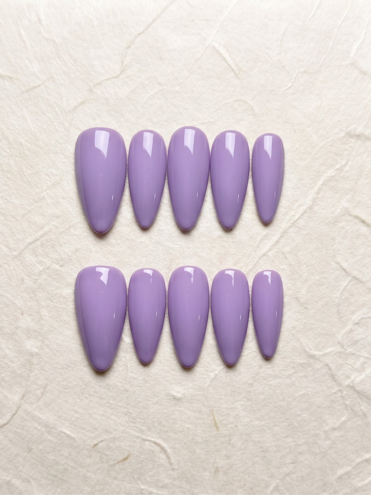Lavender Medium Almond Handmade Press-On Nails