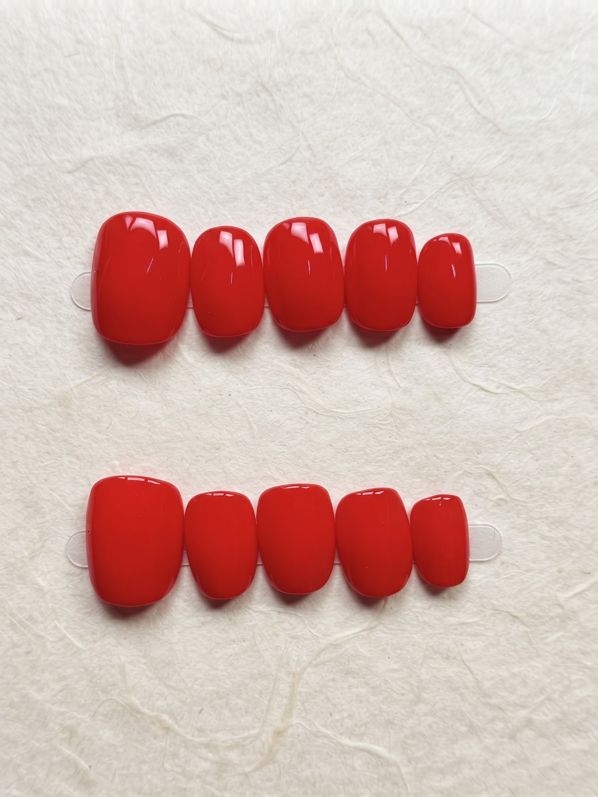 Cherry Red Short Square Handmade Press-On Nails