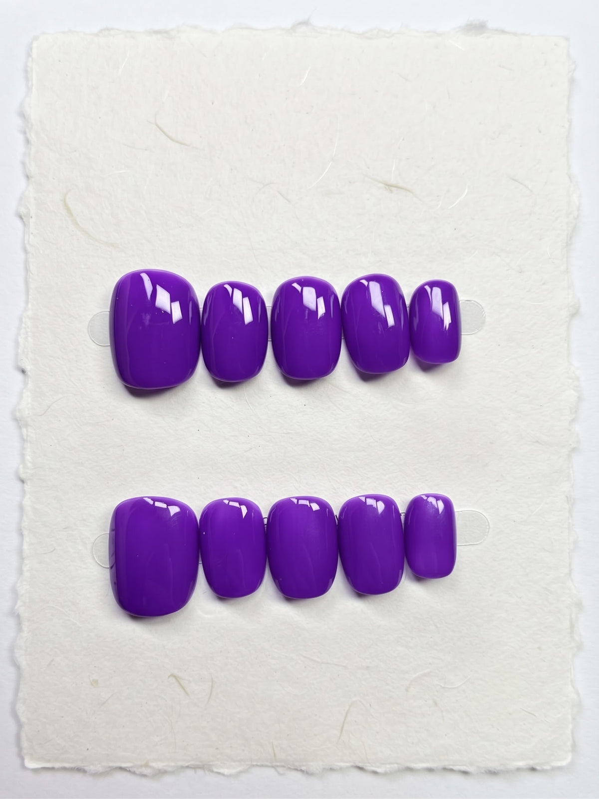 Vibrant Purple Short Square Handmade Press-On Nails