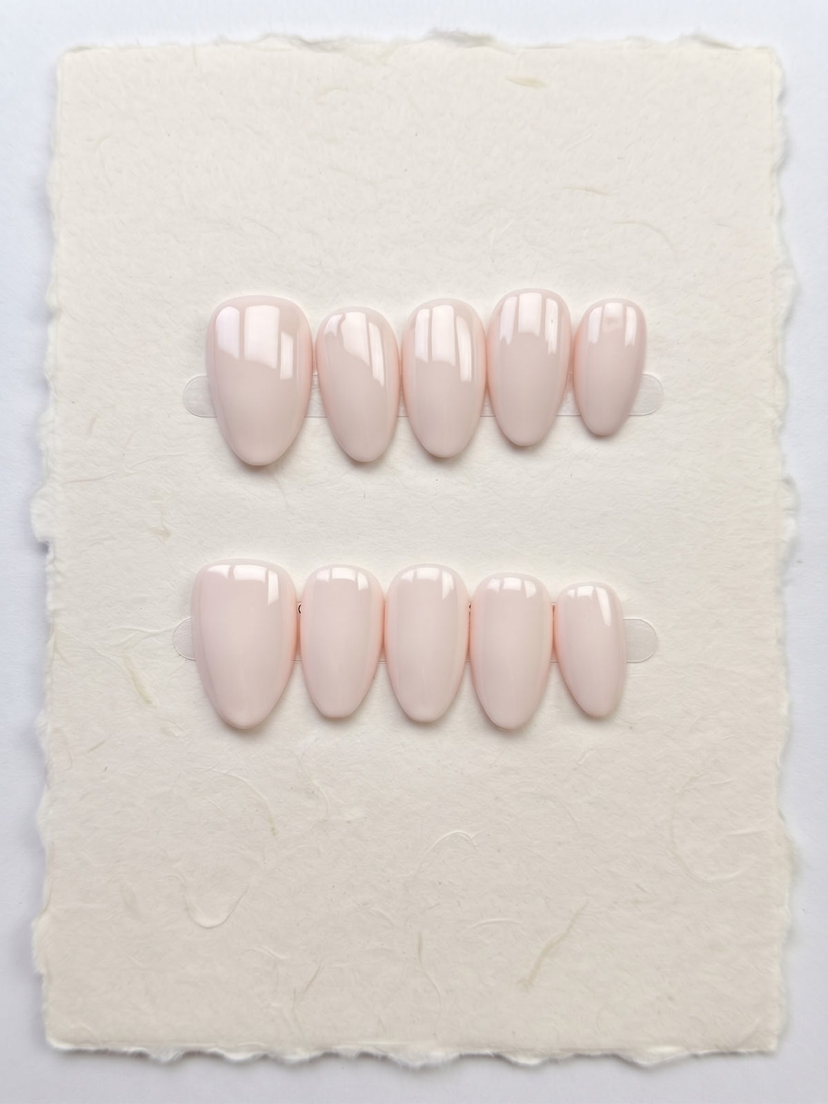 Pastel Pink Short Almond Handmade Press-On Nails