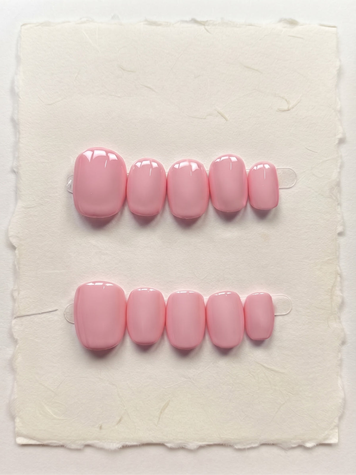 Watermelon Pink Short Square Handmade Press-On Nails
