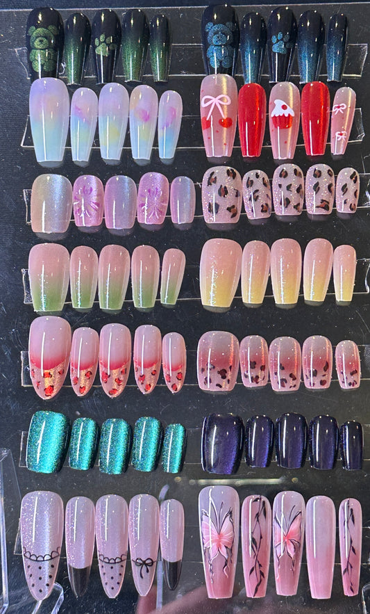 10-Pack Mystery Essential Press-On Nails Bundle - Surprise Styles!