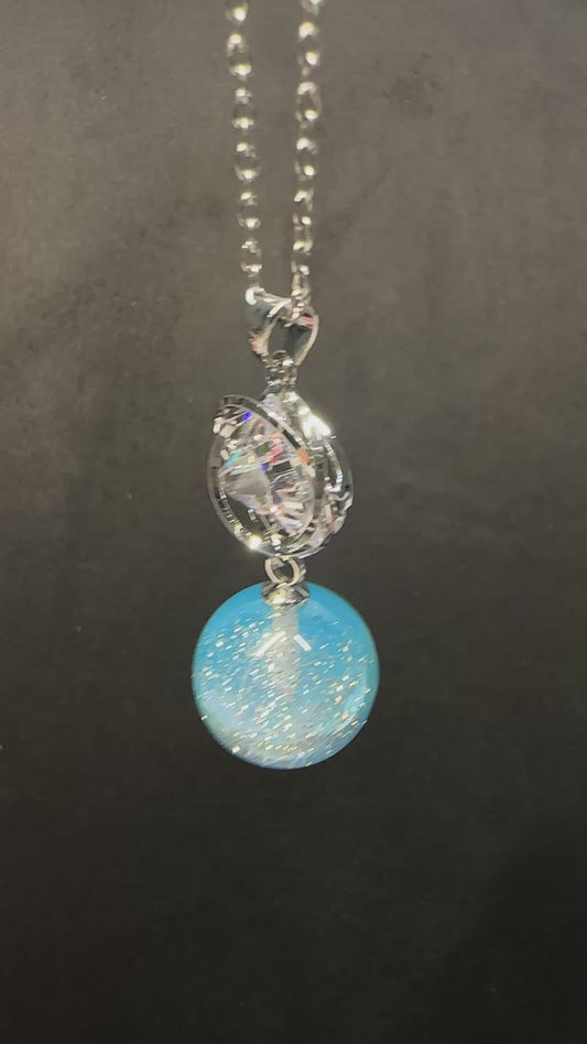 Orbit & Apex Galaxy Pendant | Geometric Celestial Design