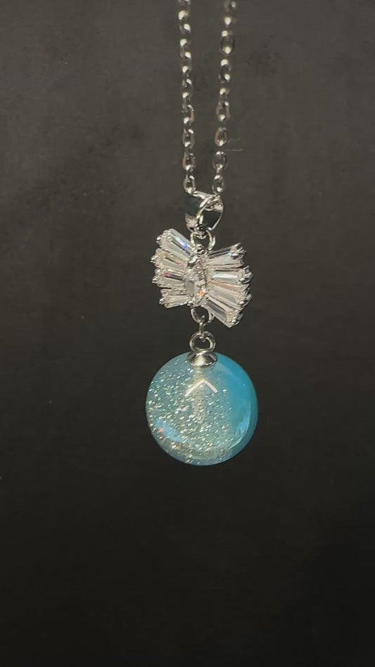 Celestial Bow Galaxy Pendant | Elegant Galaxy Jewelry